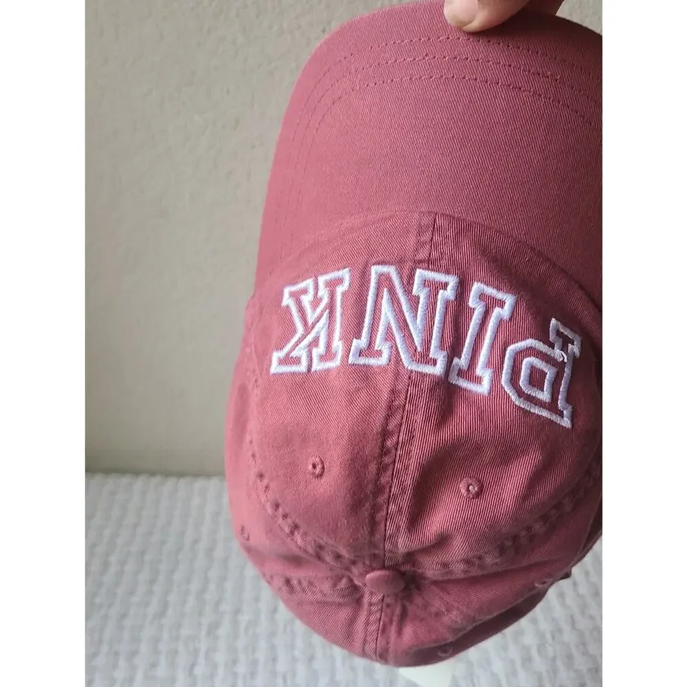 PINK Embroidered Logo Baseball Cap - Rose Mauve One Size Fits Most